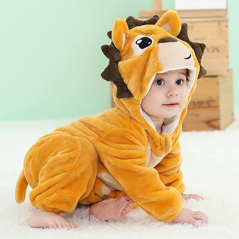 Animal Style Baby Rompers - Lion Prints