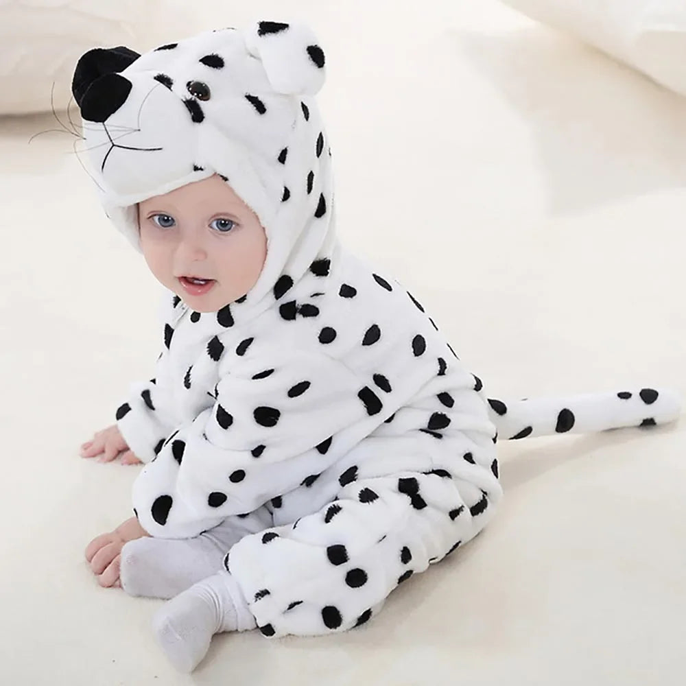 Animal Style Baby Rompers - White Belly