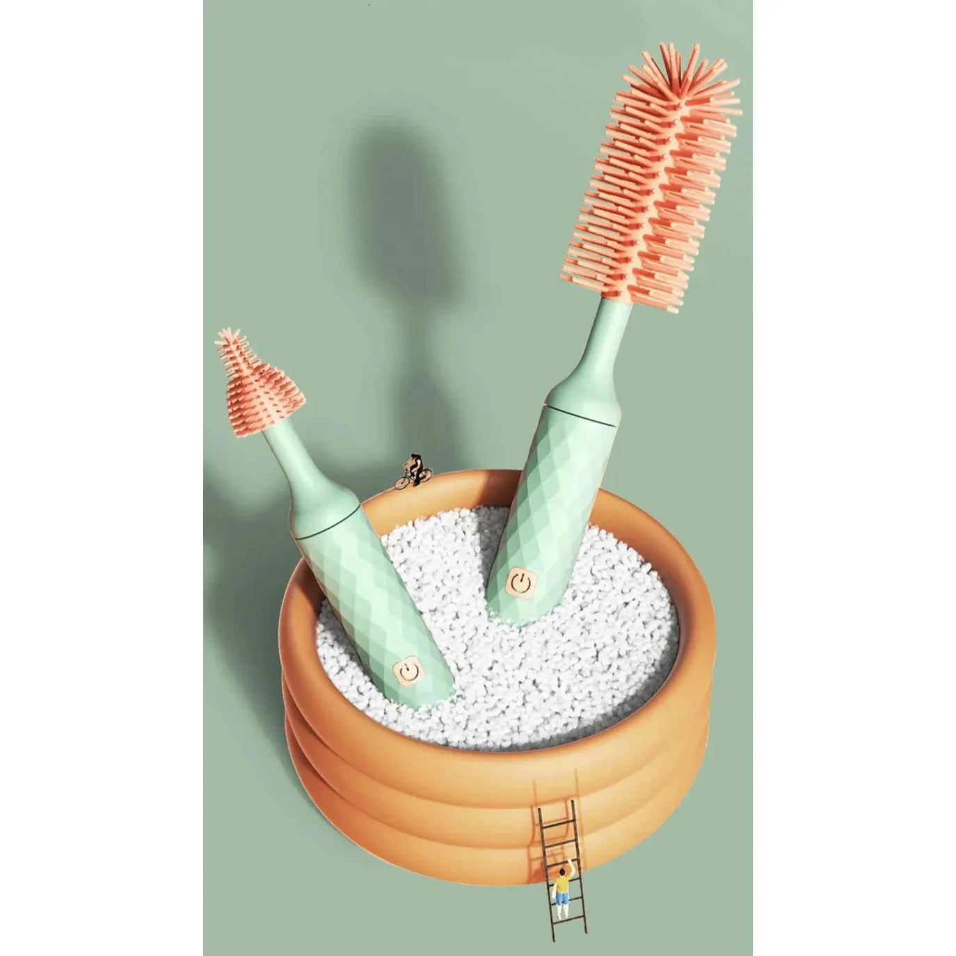 Automatic Silicone Bottle Brush