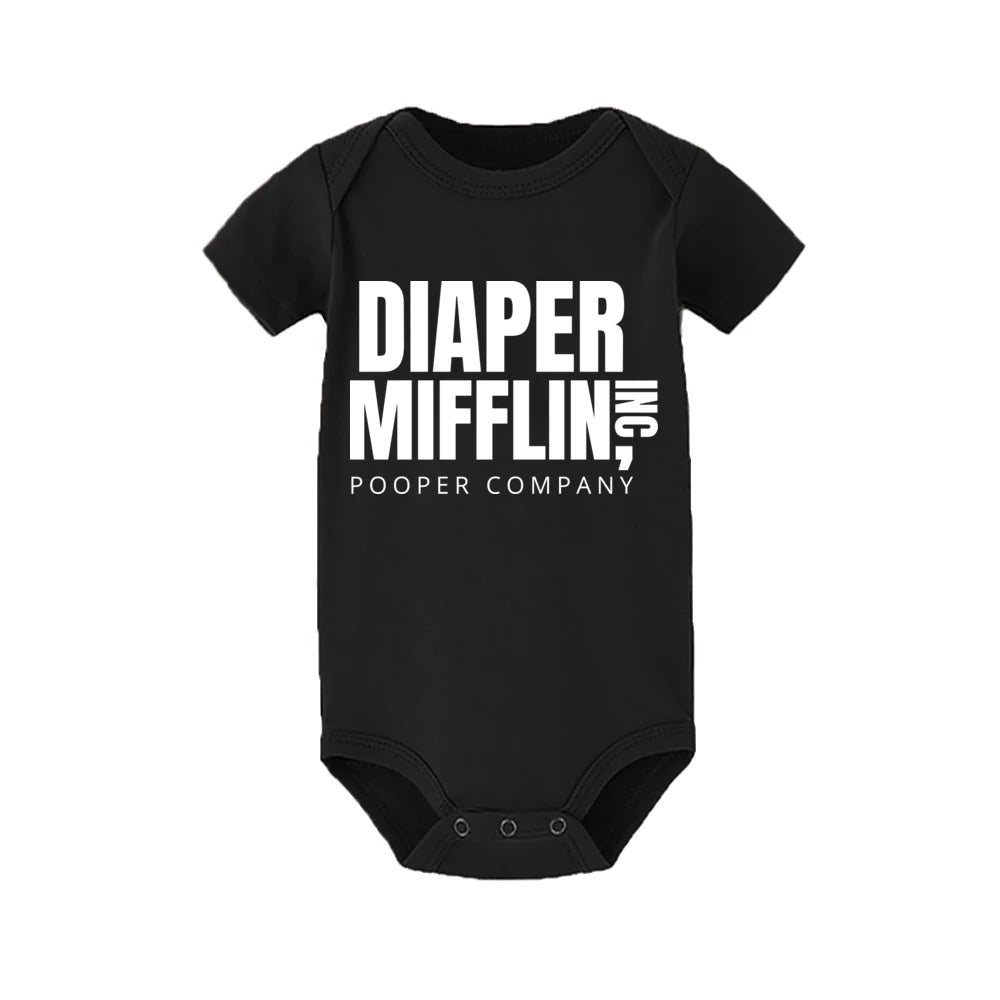 Diaper Mifflin Pooper Company Baby Romper