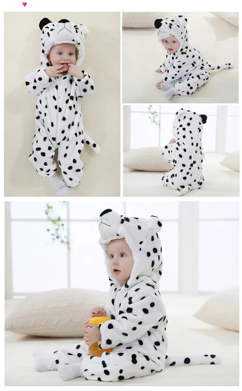 Animal Style Baby Rompers - White Belly